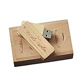 Chiavetta USB con incisione personalizzata, Chiavetta USB in legno massello con incisione regalo...