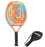 Racchetta da beach tennis in fibra di carbonio Grit Face con nucleo in schiuma EVA Memory Foam Racchetta...