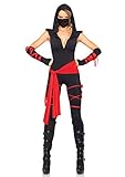 PIECES - Leg Avenue Women's 4 Pc Deadly Ninja Costume, Taglia M