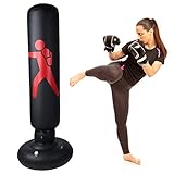 Solomi Borsa da boxe, borsa da boxe a colonna gonfiabile, PVC fitness kickboxing Muay Thai Training...