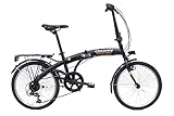 Discovery 2722, Bicicletta Pieghevole 20' Nero Opaco Unisex, 20