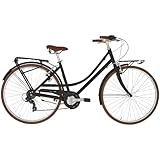 ALPINA City bike FREETIME da donna, 28', cambio a 7V e telaio in alluminio 46 cm Nero