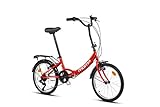 Moma Bikes Bicicletta Pieghevole First Class 20', Alluminio, SHIMANO 6v, Sella Comfort