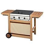 Campingaz Barbecue Gas Adelaide 3 Woody, Grill Barbecue a Gas a 3 Bruciatore, Potenza di 14 kW, Griglie...