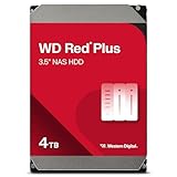 WD Red Plus 4 TB NAS 3,5' Hard Disk Interno - Classe 5.400 RPM, SATA 6 Gb/s, CMR, cache 128 MB