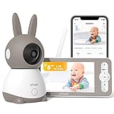 ieGeek 2K Baby Monitor Video e Audio con 5' LCD, Telecamera Bambini con Monitor Supporto Controllo...