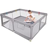 Dripex Box per Bambini, 150x200 cm Recinto per Bambini XXL con Mesh Traspirante, Centro di Attività per...