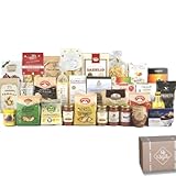 RE REGALO SPESA IN BOX Kit Degustazione 30 Pz, Cesto Gastronomico, Olio extravergine di Oliva, Pasta,...