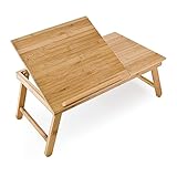 Relaxdays, Tavolino D'Appoggio, Bambù, 55 X 33 X 24 cm, Marrone, legno