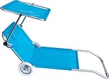 Joy Summer Spiaggina con Ruote Trolley Sedia Sdraio con Posizione Mare Spiaggia Piscina Azzurro