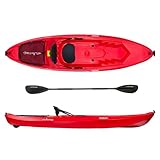 ATLANTIS Kayak-Canoa Ocean Rosso - cm 266 sit on top, pagaia inclusa, per utilizzo in mare, lago e fiume