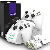 Fosmon DUAL 2 MAX Stazione di Ricarica Compatibile con Controller Xbox Series X/S (2020), Xbox One/One...