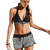 DURINM Costumi da Bagno Donna Push Up Costumi da Mare Due Pezzi Collo Appeso Regolabile Bikini Spiaggia...