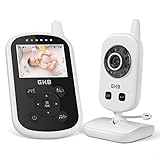 GHB Baby Monitor,Videocamera Schermo 2.4',950mAh Batteria,Comunicazione Bidirezionale,VOX Visione...