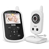 GHB Baby Monitor,Videocamera Schermo 2.4',950mAh Batteria,Comunicazione Bidirezionale,VOX Visione...