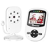 NWOUIIAY Baby Monitor Wireless Digital Audio con Fotocamera Visione Notturna Monitoraggio della Sensore...