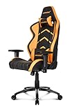 AKRacing Player Gaming Chair, Acciaio/Ecopelle/Plastica, Nero/Arancione, 2 Posti, imbottita
