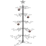 HOHIYA Albero di Natale Metallo Decorazioni Regalo 213 Centimetri Nero Ecologica