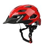 Casco Bici Bambino, Exclusky Casco Bici Bambina Casco MTB Enduro con Visiera per BMX Skateboard Scooter...