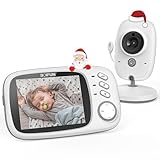 BOIFUN Baby Monitor, Videocamera schermo da 3.2 '' 750mAh Supporto batteria ricaricabile VOX Visione...