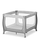 hauck Box per Bambini Sleep and Play, Quadrato, Grigio Nordico, 90 x 90 cm