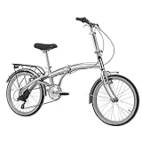 B4C 1453352 Bicicletta Pieghevole Car Bike, Aluminium, 58cm x 89cm x 31cm, Argento Lucido