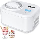 KUMIO Gelatiera Autorefrigerante, Gelatiera con Compressore, Macchina per Gelato Professionale con...