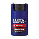 L'Oréal Paris Men Expert, Crema Rivitalizzante Power Age, 24H Idratazione, Con Acido Ialuronico, 50 ml
