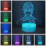 regalo uomo originale Lampada Comodino Manga 3D LED Illusion Night Light 7 colori cambiando lampada da...