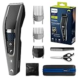 PHILIPS Hair Clipper Serie 7000 Regolacapelli Con Tecnologia Trim-N-Flow Pro, Modello Hc7650/15, Argento...