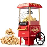 Cozeemax macchina popcorn, 1200 W, macchina per pop corn Retro per la casa, con aria calda, macchina per...