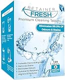 Retainer Fresh Pastiglie detergenti - 120 compresse, pulizia bite, Pulizia dentiere, compresse apparecchi...