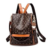 shepretty Donna Zaino antifurto Borsa Tracolla Zainetto Viaggio Daypack,99Marrone