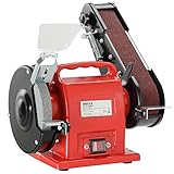 Bakaji Smerigliatrice da Banco Combinata Potenza 250W Velocità 2950 rpm con Disco 150mm e Levigatrice a...