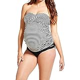 Zilee Donna Tankini Premaman Costumi da Bagno - Gravidanza Taglie Forti Tankini 2 Pezzi Nuoto Bikini Set...