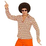 W WIDMANN MILANO Party Fashion - Camicia da uomo anni '70, bolle, stile discoteca, costumi in maschera