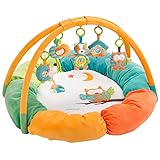 Fehn 3-D activity nest play arch owl - coperta rotonda per gattonare con 5 giocattoli staccabili da...