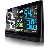 Bearware Stazione meteo con display a colori, sensore Segnale DCF Temperatura interna ed esterna...