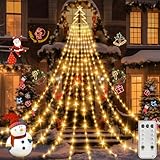 GCMacau Decorazioni Natalizie, Luci di Natale con Stella 420 LED 10 Stringhe da 3.8M,Luci Natalizie da...