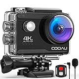 COOAU Action Cam HD 4K 20MP WiFi Con Microfono Esterno Fotocamera Sott'acqua 40M con Telecomando...