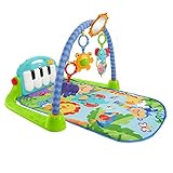 Fisher-Price Palestrina Baby Piano 4-in-1 Verde/Blu con Pianoforte, Tappetino con Giocattoli, per Neonati...