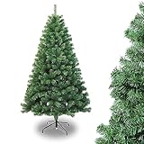 Ansobea - Albero di Natale artificiale, 180 cm, in plastica, con 650 punte, pieghevole, resistente al...