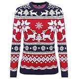 iClosam Maglione Natalizio Donna Invernale Stampare Cotone Ugly Sweater Pullover in Maglieria Maglia...