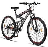 Licorne Bike Strong 2D Premium Mountain Bike Bicicletta per ragazzi, ragazze, donne e uomini – Freno a...