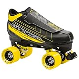 Roller Derby Sting 5500 Men's Quad Skate Pattini a Rotelle, Uomo, Nero (schwarz/gelb), 6