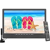 KCR TV digitale portatile DVB-T2, 14,0 pollici LED, batteria ricaricabile, Mini TV freeview, presa USB,...