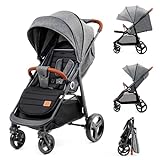 Kinderkraft GRANDE PLUS Passeggino Leggero dalla Nascita Fino 22 kg, Pieghevole con una Mano, Posizione...