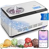 Klarstein Smart Gelatiera, Gelatiera Professionale, Gelatiera Autorefrigerante 180w, Macchina Gelato con...