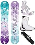 Airtracks Snowboard Set Tavola Akasha Zero Rocker Donna 147 + Attacchi Master W + Scarponi Master QL W 40...