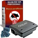 Trappola per Topi Grandi con Veleno per Topi Professionale Incluso, New 2024, 300gr Veleno Potentissimo,...